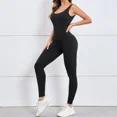 thumbnail image 5 of Sexy Gym Jumpsuit Women Sportwear Push Up Sports Overalls for Women Sportswear 2024 Summer Tracksuit Monos Para Mujer Gray Black (Red,S), 5 of 7
