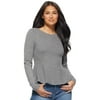 Sofia Jeans by Sofia Vergara Women's Crewneck Peplum Sweater