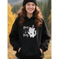 thumbnail image 4 of Cute Black Cat Hoodie for Women and Men, Unisex Casual Pullover Sweatshirt, Cozy Funny Cat Graphic Top, Everyday Outfit Gift Idea for Cat Lovers and Friends, 4 of 5