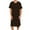 Z7#Brown, variant on Yaoyar Mens Nightshirt Cotton Nightgown V Neck Short Sleeve PJ Soft Long Sleepwear Loose Pajamas Sleep Shirt Blue 2XL