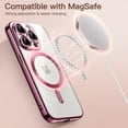 thumbnail image 4 of JETech Electroplated Case for iPhone 15 Pro Max 6.7-Inch, Camera Lens Full Protection, Compatible with MagSafe Wireless Charging, Shockproof Soft TPU Phone Cover (Red), 4 of 7