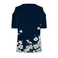 thumbnail image 4 of ibuvkizy Womens Tops Clearance,Short Sleeve Shirts for Women,Women's Fashionable Solid Color T-shirt Short Sleeved Shirt Round Neck Casual Top,Plus Size Blouses Shirts,Summer Casual Graphic Tees, 4 of 5