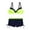 Yellow*, variant on RUTAYY Women's Bikini Sets Push Up Beachwear Padded Swimwear Color Block Tankini Comfortable Trendy Beach Swimsuit