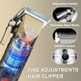 thumbnail image 6 of Rirool Hair Clipper Kit for Men, Professional Cordless Grooming Kit with Zero Gap T-Blade Trimmer, Foil & Nose Trimmer, 12 Guide Combs, LCD Display, 150-Min Runtime, Bronze, 6 of 9
