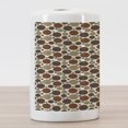 thumbnail image 3 of Dots Ceramic Toothbrush Holder, Doodle Circle Shapes in Different Sizes Designed with Topography-Like Lines Print, Decorative Versatile Countertop for Bathroom, 4.5" X 2.7", Multicolor, 3 of 4