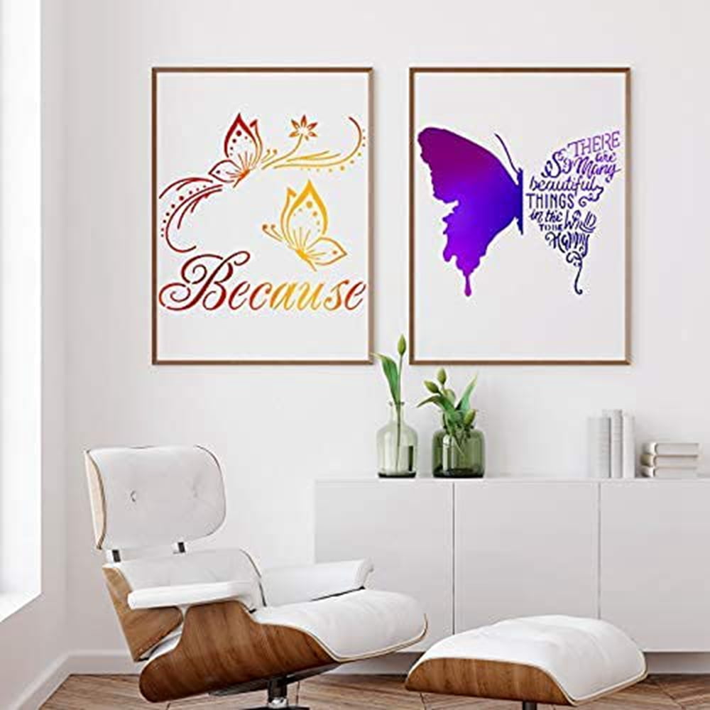 Buy 16Pcs Reusable Butterfly Stencils Butterfly Template Art Painting