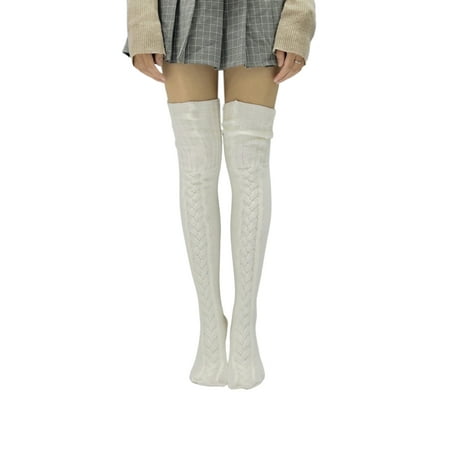 

Livingsenburg Women Autumn Winter Knitted Socks Thigh High Over Knee High Socks