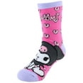thumbnail image 4 of Textiel Trade Girl's Sanrio Hello Kitty Kuromi Novelty Socks (3 Pairs), 4 of 7
