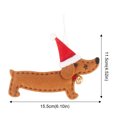thumbnail image 2 of Liquidación de decoraciones navideñas Árbol de Navidad Forma de perro salchicha Adorno colgante para ventana 1 pieza, 2 of 5