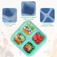thumbnail image 4 of shiyou-8 Pack Contenants à Collation, Boîte à Lunch Réutilisable à 4 Compartiments pour Stockage Alimentaire pour Voyage Travail École, 4 of 4