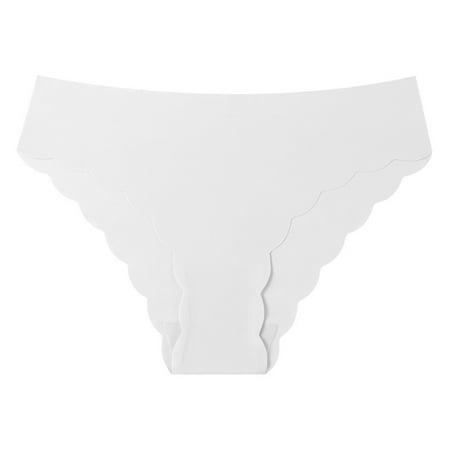 Seamless Underwear for Women No Show Ice Silk Bikini Breathable Hipster Wavy Sides Invisibles Panties