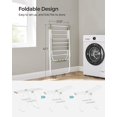 thumbnail image 2 of SONGMICS Clothes Drying Rack, Laundry Rack, Free-Standing Indoor Airer, 21.7 x 58.3 x 39.4 Inches, White and Green ULLR052C01, 2 of 14