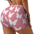 thumbnail image 1 of Balery Butterfly 2 Pantalones cortos de entrenamiento estampados para mujer, sin costuras, ajustados, para gimnasio, yoga, correr, deportes, ejercicio activo, fitness.-Large, 1 of 8
