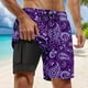 thumbnail image 1 of WILLBEST Pantalones Cortos de Verano para Hombre, Elegantes Pantalones de Playa de Doble Capa Interior con Bolsillo, 1 of 3