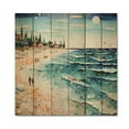 thumbnail image 3 of Designart "Beach Photo Sandy Charm V" Nautical & Beach Print on Natural Pine Wood, 3 of 5