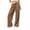 Khaki*, variant on RUTAYY Women's Wide Leg Pants Drawstring Elastic Waist Vertical Side Stripe Side Pockets Casual Sports Comfortable Long Trousers, Blue