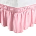 thumbnail image 1 of Bed Skirt Polyester Wrap Around Dust Ruffle 15 Inch Light Pink Twin:100 x 190cm, 1 of 8
