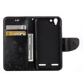 thumbnail image 4 of Funda de cuero con estampado de flores para Lenovo Vibe K5, color negro, 4 of 5