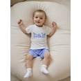 thumbnail image 4 of BemeyourBBs Baby Boy Half Birthday Outfit Letter Embroidery T-Shirt + Plaid Shorts, 4 of 9