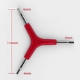thumbnail image 3 of 3 Way Wrench Portable Lightweight Steel Chrome Plating, Y-Type Inner Hexagon Spanner Y-Type Socket Wrench for Bicycle Cycling Repair Hardware Multitool Kit, 3 of 5