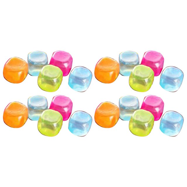 Style 3 20 piezas cubos de hielo de plástico reutilizables con forma de fruta cuadrada estrella para herramienta de enfriamiento de bebidas