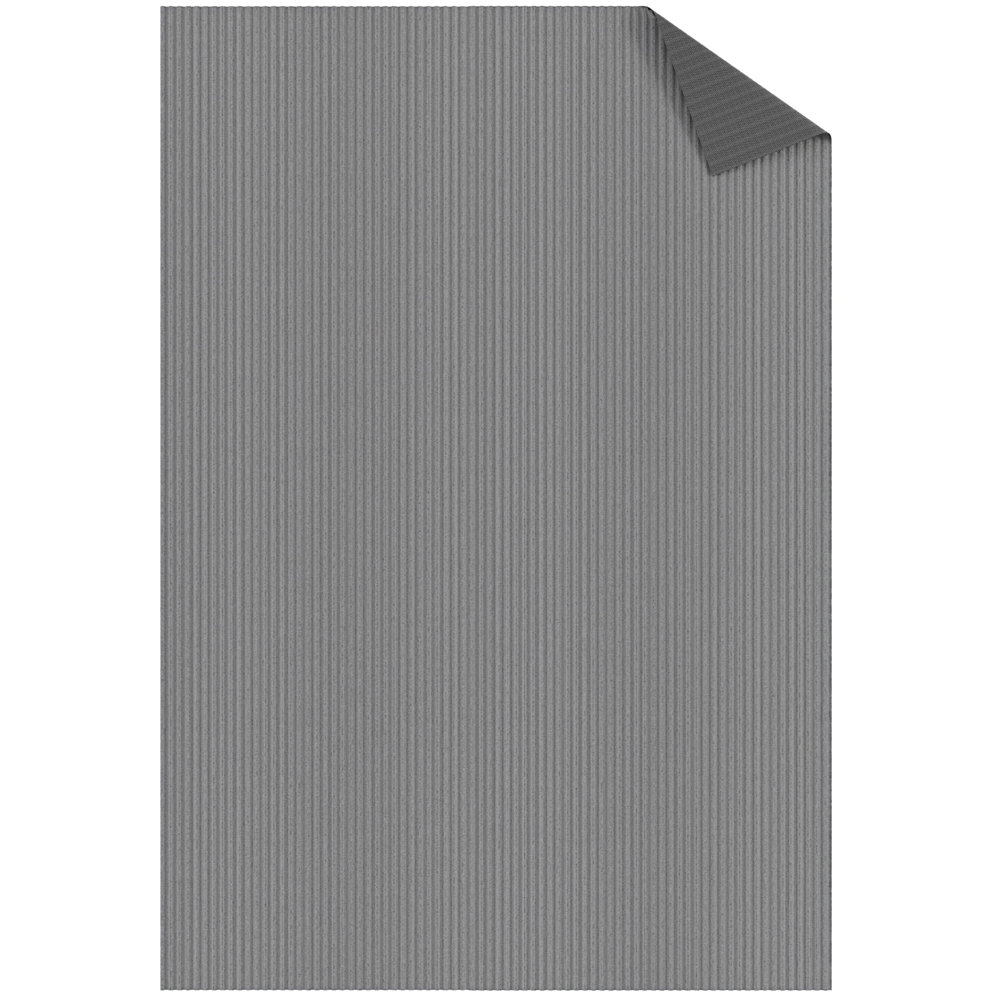 Sweet Home Stores Custom Size Waterproof Non-Slip Rubberback 3x4 Indoor/Outdoor Utility Area Rug, 2'7" x 4', Gray
