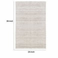 thumbnail image 5 of Benjara Lenn 2 x 3 Handspun Area Rug, Herringbone Woven Pattern, Ivory Brown Jute, 5 of 5