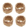 thumbnail image 1 of OHOIOLLA 4Ud Sostenedores Para Servilletas Con Tejido Natural En Amarillo, 1 of 8