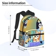 thumbnail image 4 of Lsque Bluey Classic Casual Backpack - Large Capacity Water-Resistant Backpack for School, Work, Travel, and Outdoor Activities, 4 of 8
