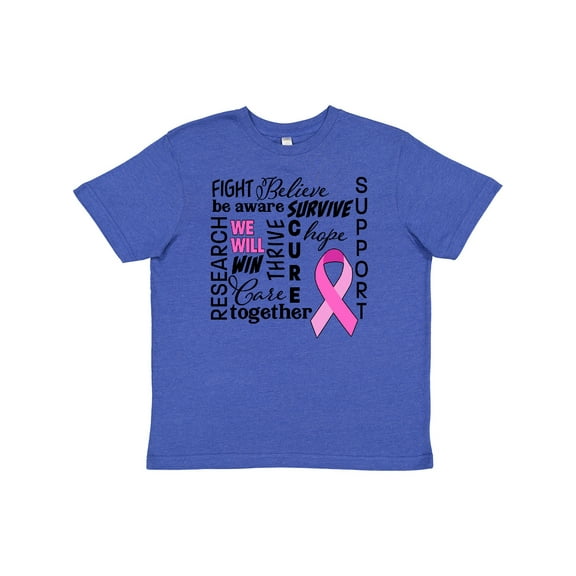 Inktastic Breast Cancer- Together We Will Win Youth T-Shirt