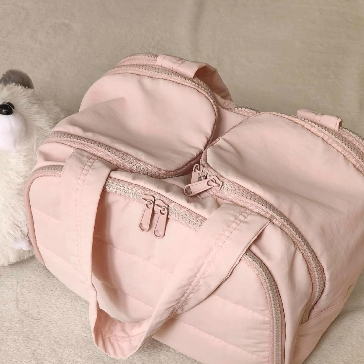 Wearable Breast Pump Bag Compatible with Elvie, Willow and Momcozy Breast Pump, Carrying Case for Hand-Free Wearable Breast Pumps, Pump Parts and More, Pink