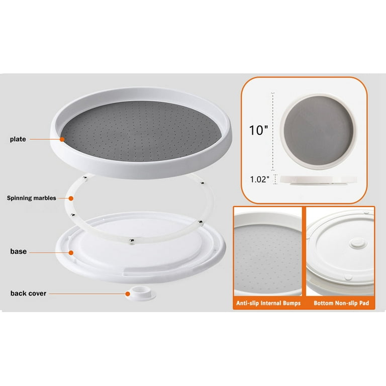 SUNFICON 3 Pack 10 Inch Kitchen Turntables - Lazy Susans for