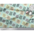 thumbnail image 3 of Soimoi Green Silk Fabric Motivational Quotes Text Print Fabric by the Yard 42 Inch Wide, 3 of 3