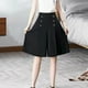 thumbnail image 3 of Culottes recortados para mujer, culottes sueltos de cinco puntos, pantalones de pierna ancha transpirables de moda, cómodos, pantalones hasta la , negro XL XL negro Salvador Culottes recortados, 3 of 10