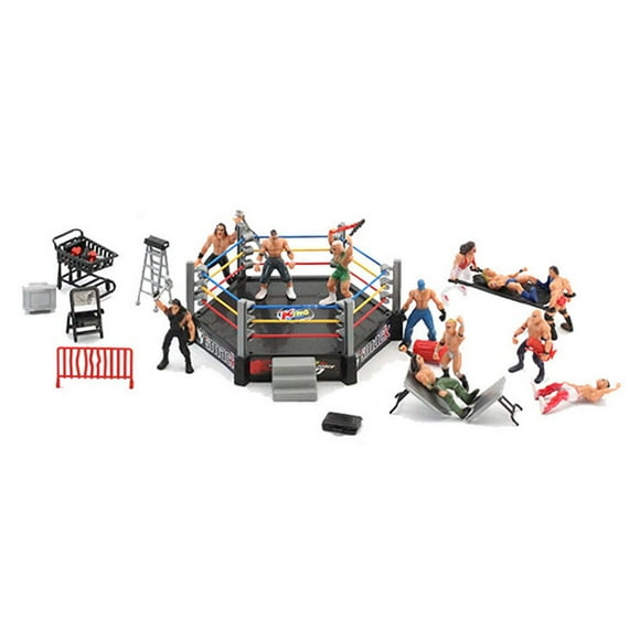 AMERTEER Wrestler Athlete Wrestling Figure Gladiator Model Set with Fighting Station