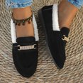 thumbnail image 5 of Wowcloth Women's Solid Color Winter Driving Shoes – Comfortable Fleece Lined Slip-On with Round Toe for Casual Fashion and Warmth, 5 of 8