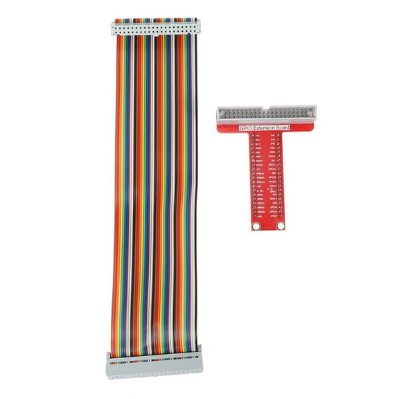 RPi GPIO Breakout Expansion Board   Ribbon Cable   Assembled T Type GPIO Adapter 20cm FC40 40pin Flat Ribbon Cable for 3 2 Model B & B  SC05