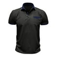 thumbnail image 3 of Dovford Men Short Sleeve Polo Shirt Casual Summer Collar Shirts Dress Button Polo T Shirt Classic Golf Shirts, 3 of 6