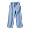 thumbnail image 5 of JIAYUE Women 2 Piece Set Solid Color Long Sleeve Hoodies With Jogger Pants Outfit for Outings Wear, 5 of 5