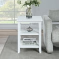 thumbnail image 3 of Convenience Concepts Tribeca End Table with Shelves in White Wood Finish, 3 of 6
