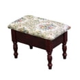 thumbnail image 3 of 10" Tall Wooden Foot Stool with Storage, Cherry finish, 3 of 3