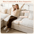 thumbnail image 6 of OLINOA 108" Modular Sectional Sofa with Double Ottomans, Ultra-Soft Chenille U-Shaped Sectional Couch, Deep Seat Convertible Sofa Bed with Side Pockets & Extra Pillows for Living Room, Off White, 6 of 9