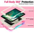 thumbnail image 5 of Case for iPad 6th/5th Gen (2018 2017)/iPad Air 2/iPad Pro 9.7 inch, 360 Rotating Stand Handle Shoulder Strap Heavy Duty Shockproof Cover, Rainbow Pink, 5 of 7