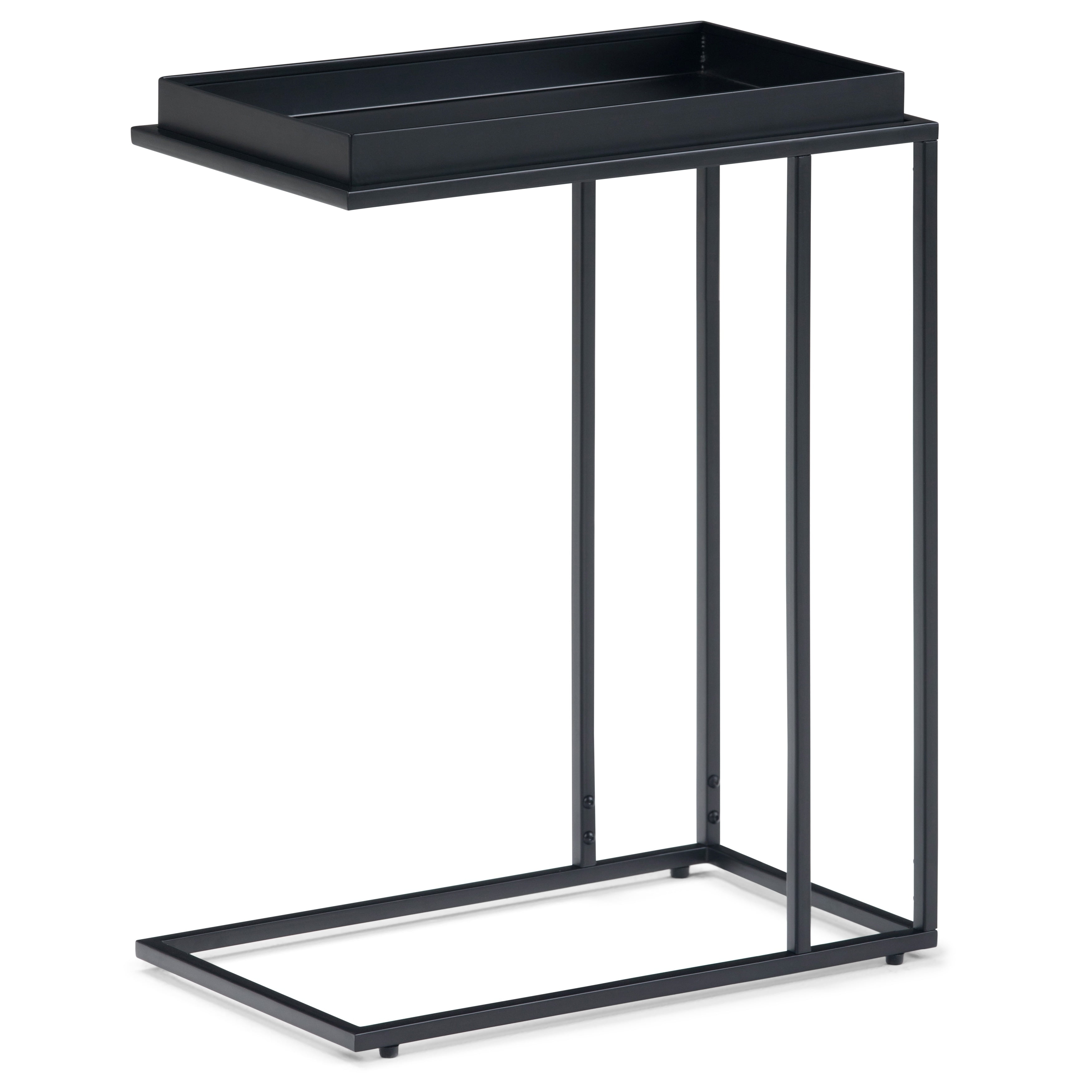 Wyndenhall morton modern industrial 18 inch on sale wide metal tray top c side table