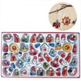 thumbnail image 2 of Mini Resin Christmas Ornaments Set Of 48 - Rustic Christmas Decorations - Small Miniature Christmas Tree Ornaments - Santa Snowman Gingerbread Angel, 2 of 5