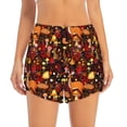 thumbnail image 2 of Vsdgher Warm Forest Plants and Deer Athletic Shorts for Women, Women's Running Double Layer Shorts, High Waisted Yoga Shorts, Workout Athletic Shorts-Small, 2 of 7