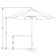thumbnail image 3 of California Umbrella Venture 9' White Market Umbrella in Sesame, 3 of 3