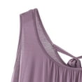 thumbnail image 5 of TMOYZQ Women's Sleeveless Nightgown Comfy Cotton V Neck Pleated Sleepshirt Sexy Tie Back Sleep Dress Loose Nightwear Loungewear on Clearance, 5 of 9