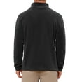thumbnail image 3 of SUDADERA PULLOVER DE FLEECE DE MANGA LARGA CON MEDIA CREMALLERA Y CUELLO ALTO DE COLOR SÓLIDO INSPIRE CHIC PARA HOMBRE M NEGRO, 3 of 6