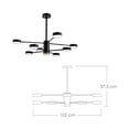 thumbnail image 3 of Lampara de techo estilo industrial hierro forjado negro con dorado lampara downlight ilios innova  8 + 1 luces, 3 of 10
